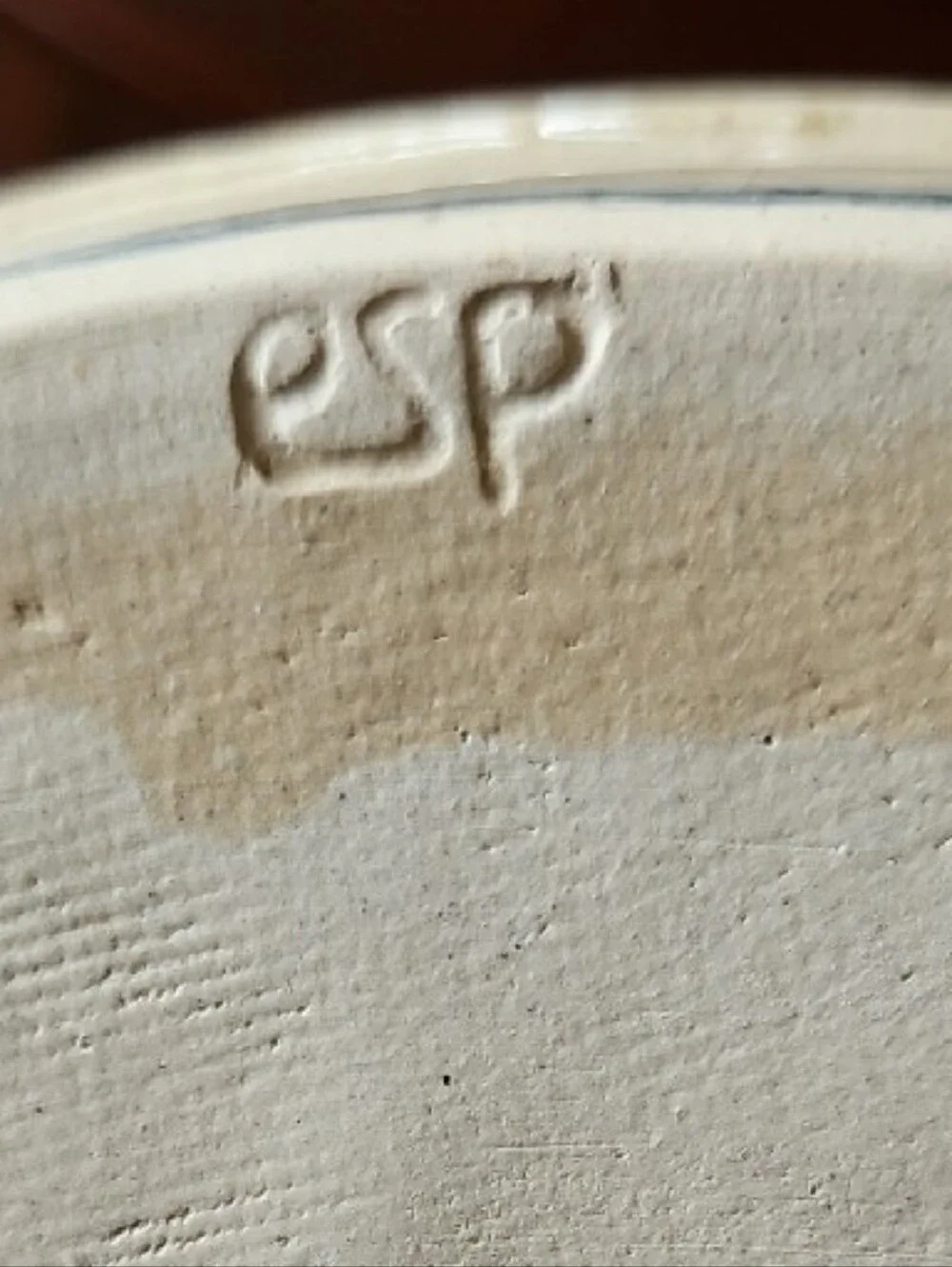 Handcrafted VTG Earth Sea Pottery Studio Plate ESP Rick Wood Leonie Sneddon